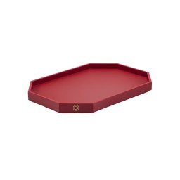Baccarat, Octogone trays and coasters, Tray medium, red