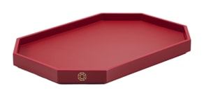 Baccarat, Octogone trays and coasters, Tray medium, red