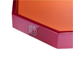 Baccarat, Octogone trays and coasters, Tray large, orange