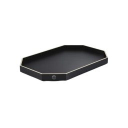 Baccarat, Octogone trays and coasters, Tray medium, black
