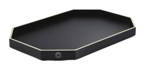 Baccarat, Octogone trays and coasters, Tray medium, black