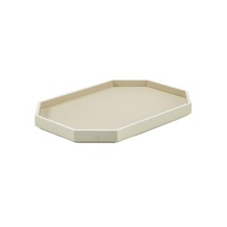 Baccarat, Octogone trays and coasters, Tray medium, ivory
