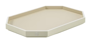Baccarat, Octogone trays and coasters, Tray medium, ivory