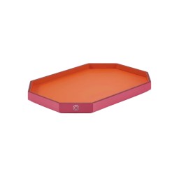Baccarat, Octogone trays and coasters, Tray medium, orange