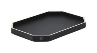 Baccarat, Octogone trays and coasters, Tray small, black
