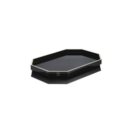 Baccarat, Octogone trays and coasters, Tray small, black