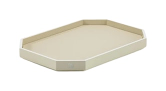 Baccarat, Octogone trays and coasters, Tray small, ivory