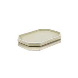Baccarat, Octogone trays and coasters, Tray small, ivory