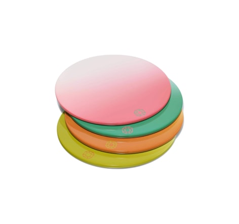 Baccarat, Octogone trays and coasters, Coaster set of 4, intense