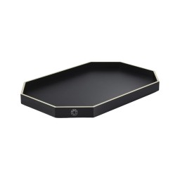 Baccarat, Octogone trays and coasters, Tray large, black