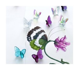 Baccarat, Lucky Butterflies, Butterfly sculpture, turquoise