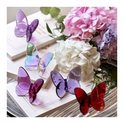 Baccarat, Lucky Butterflies, Butterfly sculpture, iridescent clear