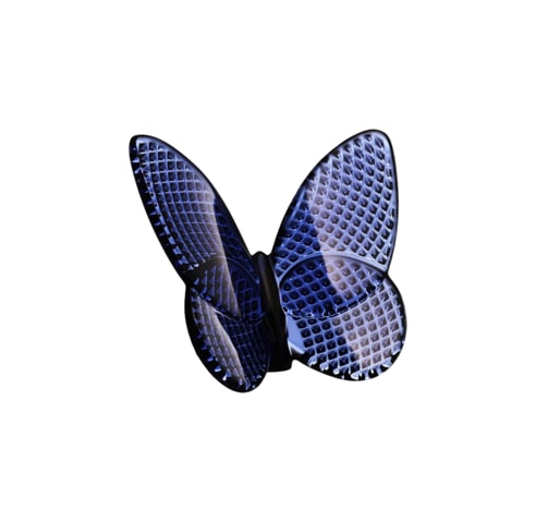 Baccarat, Lucky Butterflies, Butterfly sculpture, midnight blue