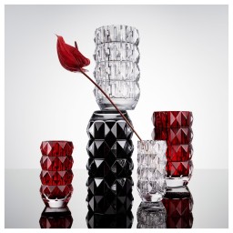 Baccarat, Louxor vases, Round vase medium, black