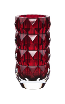 Baccarat, Louxor vases, Round vase small, red