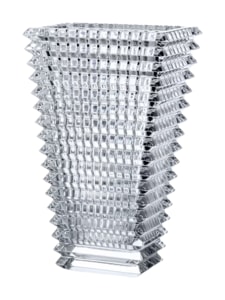 Baccarat, Eye vases, Rectangular vase large, clear