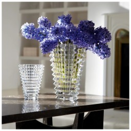 Baccarat, Eye vases, Rectangular vase large, clear