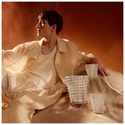 Baccarat, Eye vases, Rectangular vase large, clear