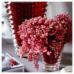 Baccarat, Eye vases, Rectangular vase small, red