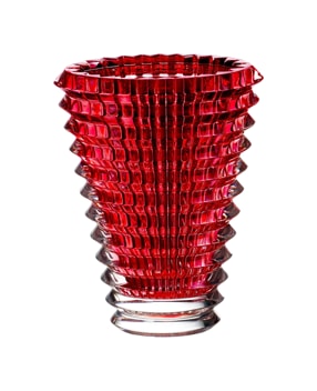 Baccarat, Eye vases, Oval vase small, red