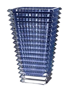 Baccarat, Eye vases, Rectangular vase large, blue
