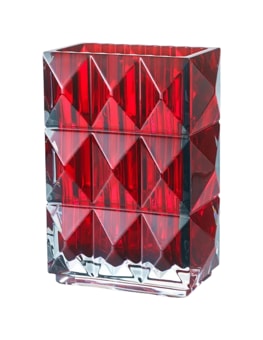 Baccarat, Louxor vases, Rectangular vase, red