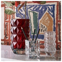 Baccarat, Louxor vases, Round vase medium, red