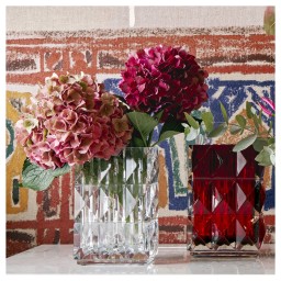 Baccarat, Louxor vases, Rectangular vase, red