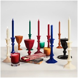 Baccarat, Harcourt candles, Candlestick candle, red