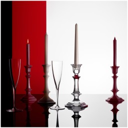 Baccarat, Harcourt candles, Candlestick candle, ivory