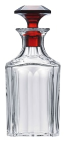 Baccarat, Harcourt 1841, Whisky decanter with stopper, red