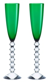 Baccarat, Vega, Flutissimo set of 2, green