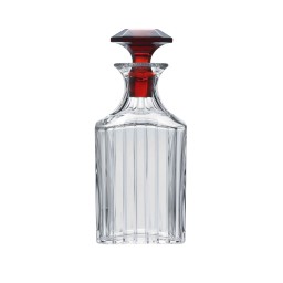 Baccarat, Harmonie bar collection, Whisky decanter with stopper, red