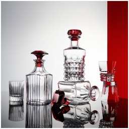 Baccarat, Harmonie bar collection, Whisky decanter with stopper, red