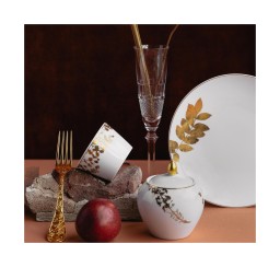 Bernardaud, Vegetal Gold, Sugar bowl