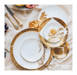 Bernardaud, Vegetal Gold, Moka cup and saucer