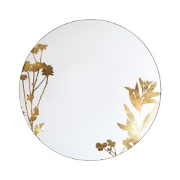 Bernardaud, Vegetal Gold, Dinner plates, set of 4
