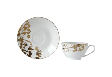 Bernardaud, Vegetal Gold, Tea cup and saucer