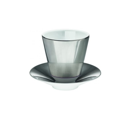 Hering Berlin, Polite Platinum, Beaker with saucer