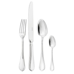 Ercuis, Sully, stainless steel, Flatware set for 12 people (48 pieces)