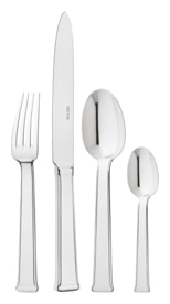 Ercuis, Séquoia, stainless steel, Flatware set for 12 people (48 pieces)