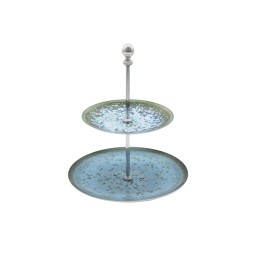 Jaune de Chrome, Nymphéa, 2-tier cake stand