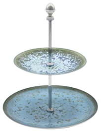 Jaune de Chrome, Nymphéa, 2-tier cake stand