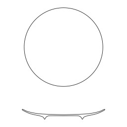 Jaune de Chrome, Tellure, 29cm plate, white