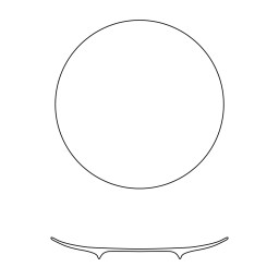 Jaune de Chrome, Tellure, Bread and butter plate, white