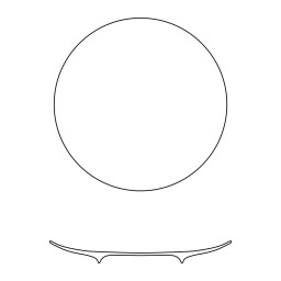 Jaune de Chrome, Tellure, Dessert plate, white