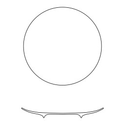 Jaune de Chrome, Tellure, Presentation plate, white