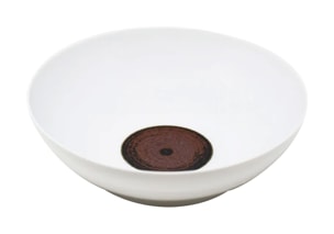Jaune de Chrome, Tellure, Large salad bowl, white
