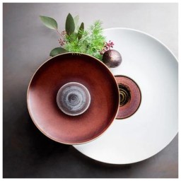 Jaune de Chrome, Tellure, Large salad bowl, purple