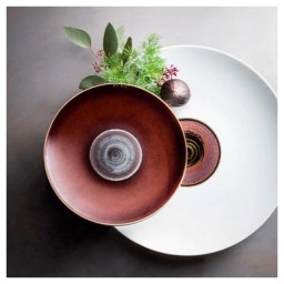 Jaune de Chrome, Tellure, Small salad bowl, purple